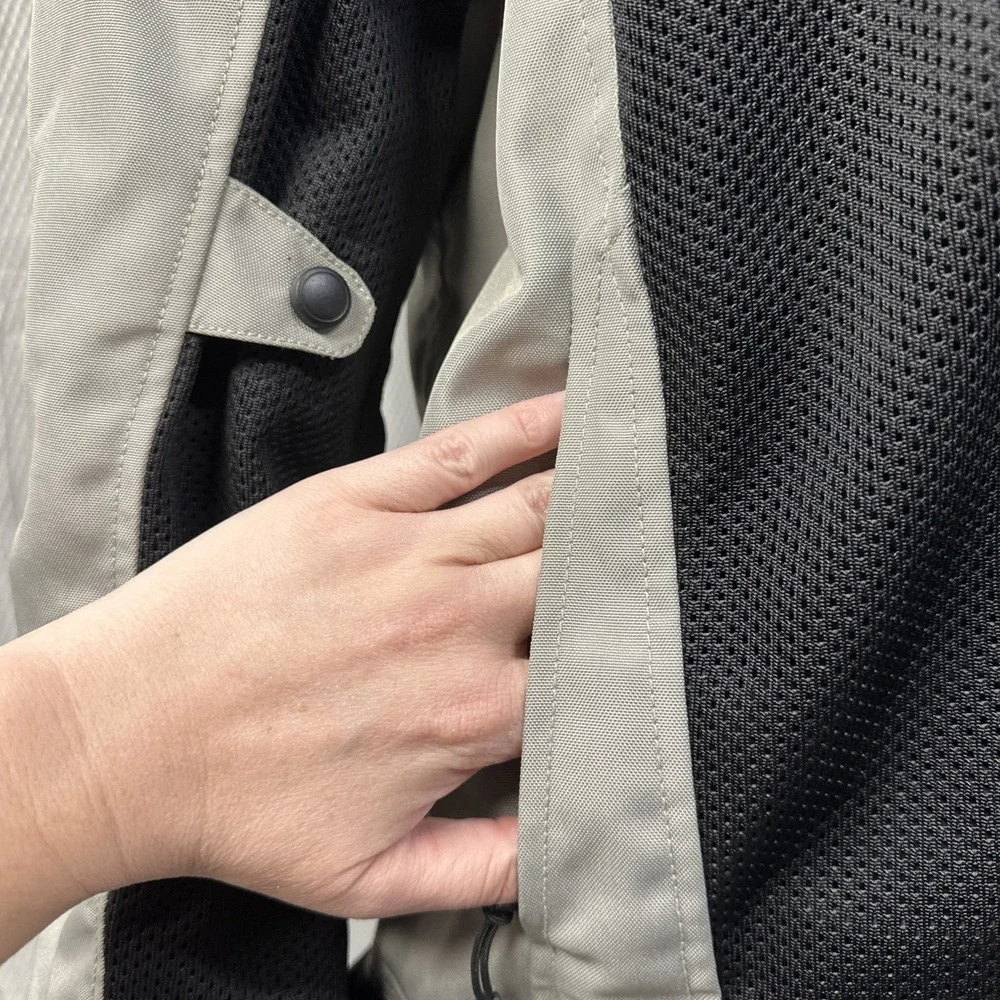 Gray Riding Jacket Motorcycle Jacket Crosswind and Mesh Jacket Small Breathable
